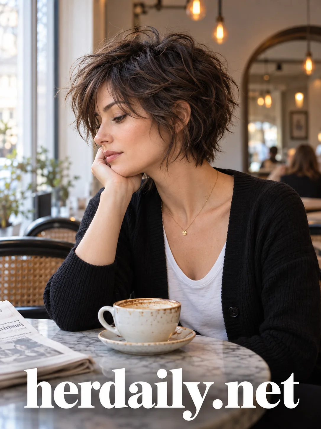 messy short hairstyles for thick hair 1