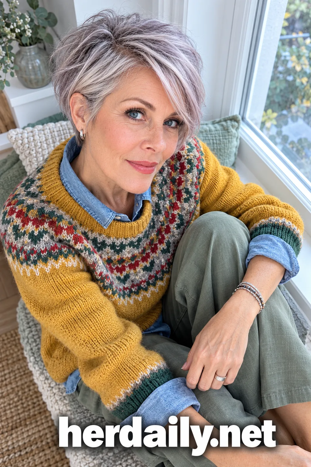 silver lavender pixie window ledge