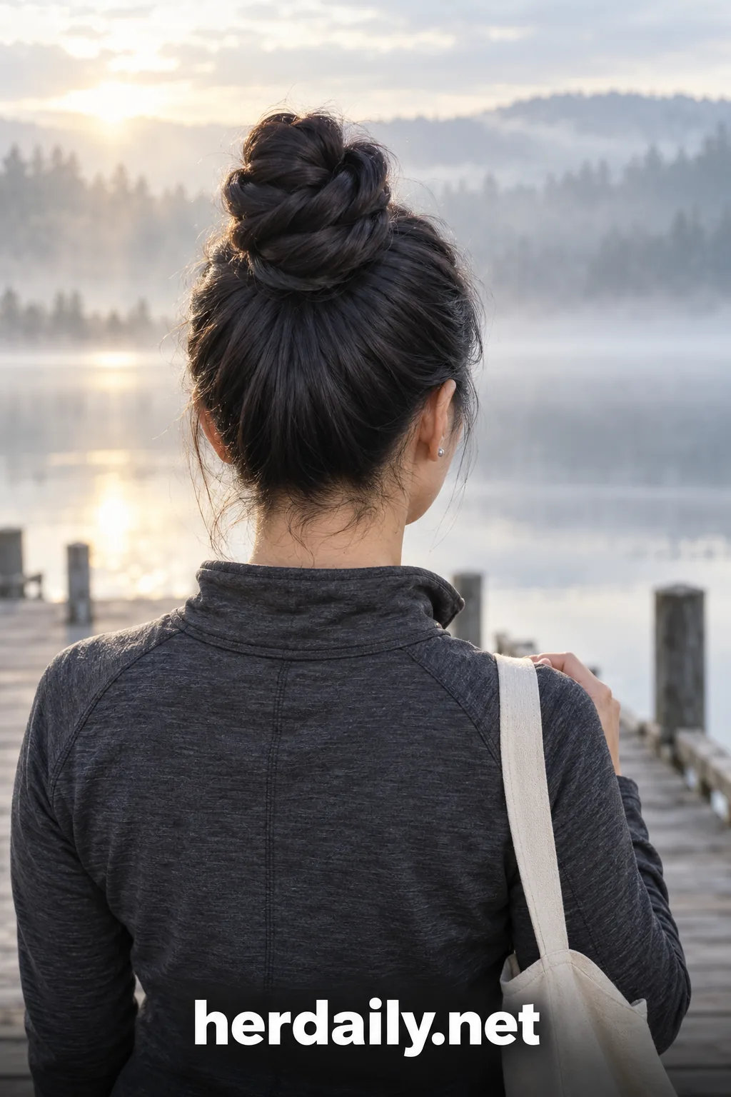 16 east asian rope twist bun lakeside dock