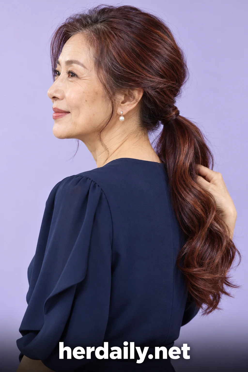 asian hairstyles for women over 50 20 auburn low wavy ponyta