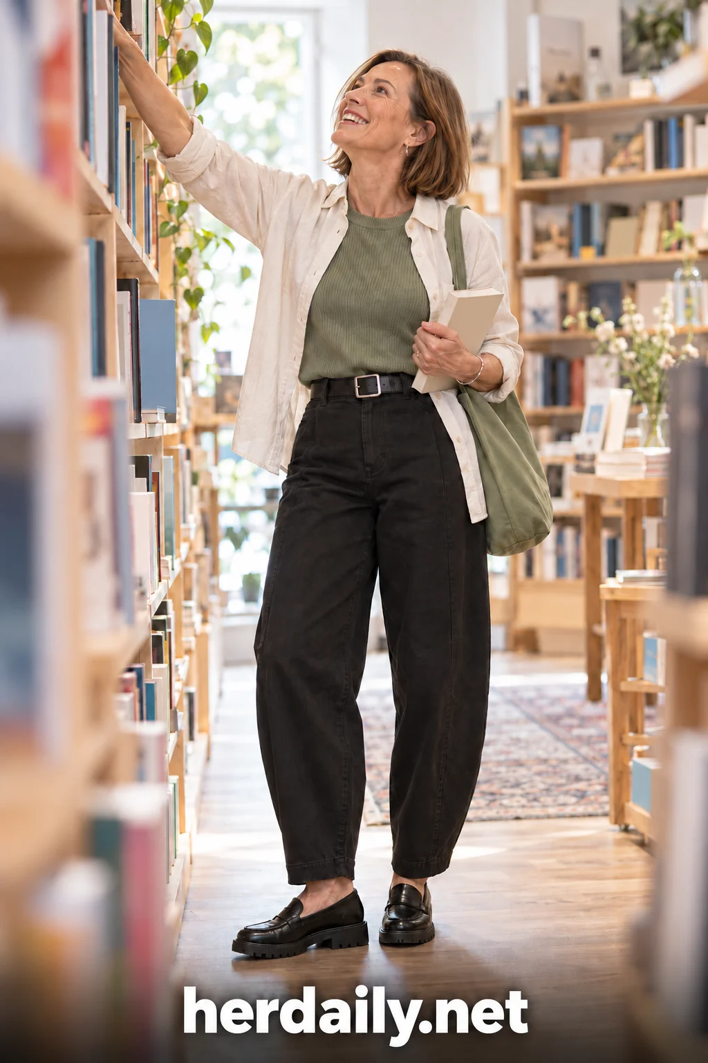 black pants for women over 50 21 barrel leg trousers sage sw