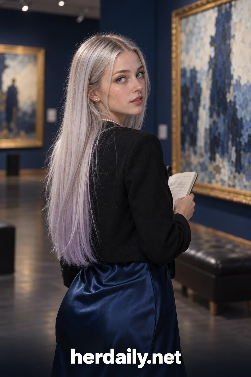 blonde hair color ideas platinum lavender tint sleek long