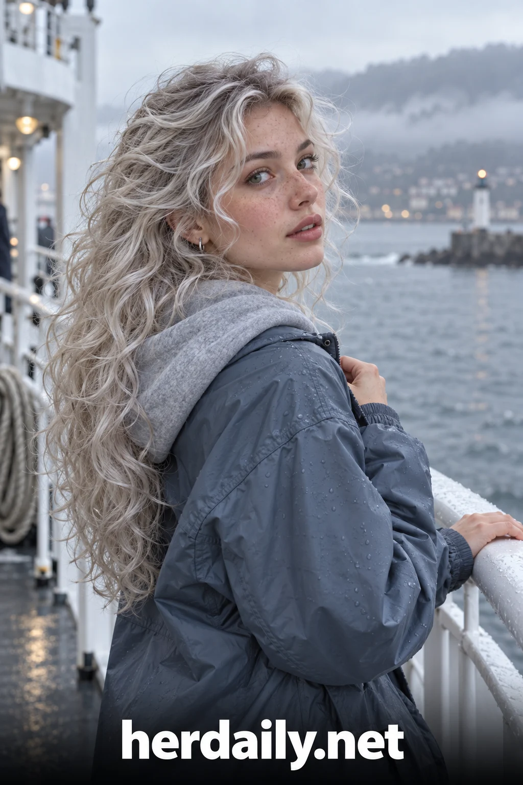 curly hair aesthetic 09 silver curly butterfly cut ferry