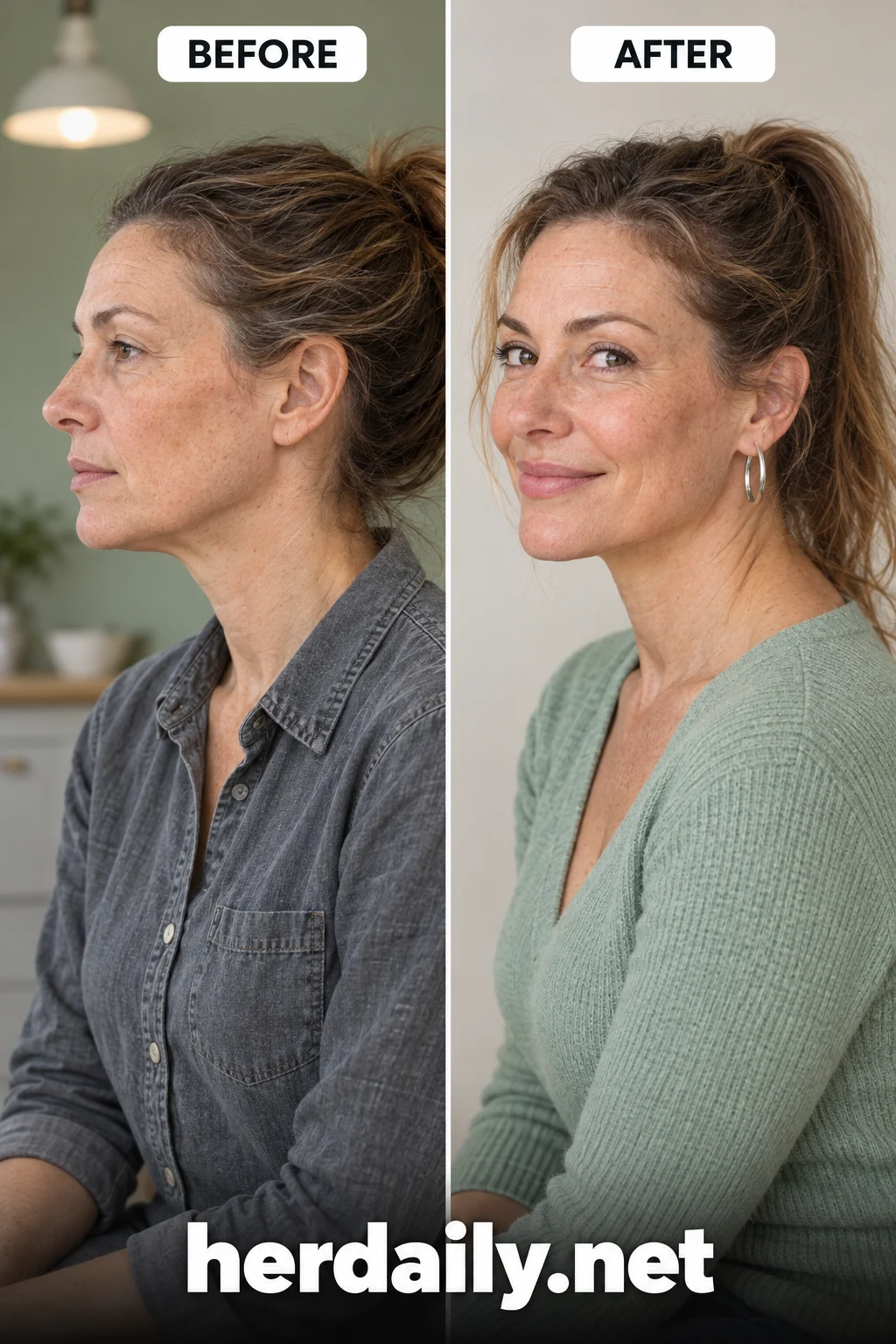 facelift before and after 10 temple lift ponytail facelift