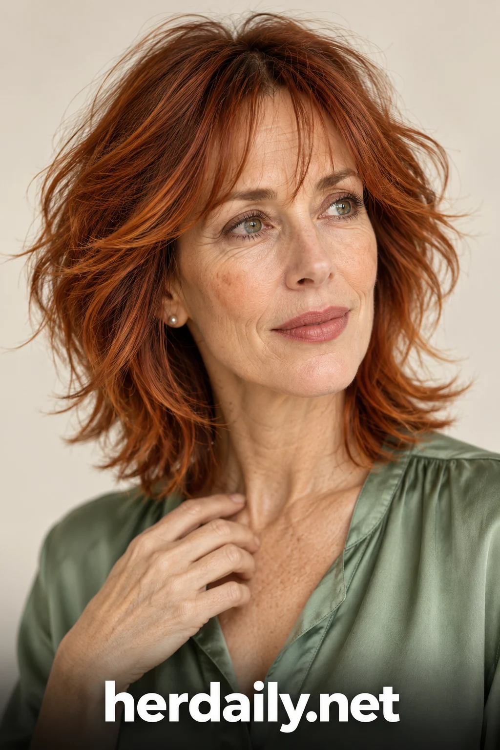 haircuts for long faces over 50 09 copper auburn wispy shag