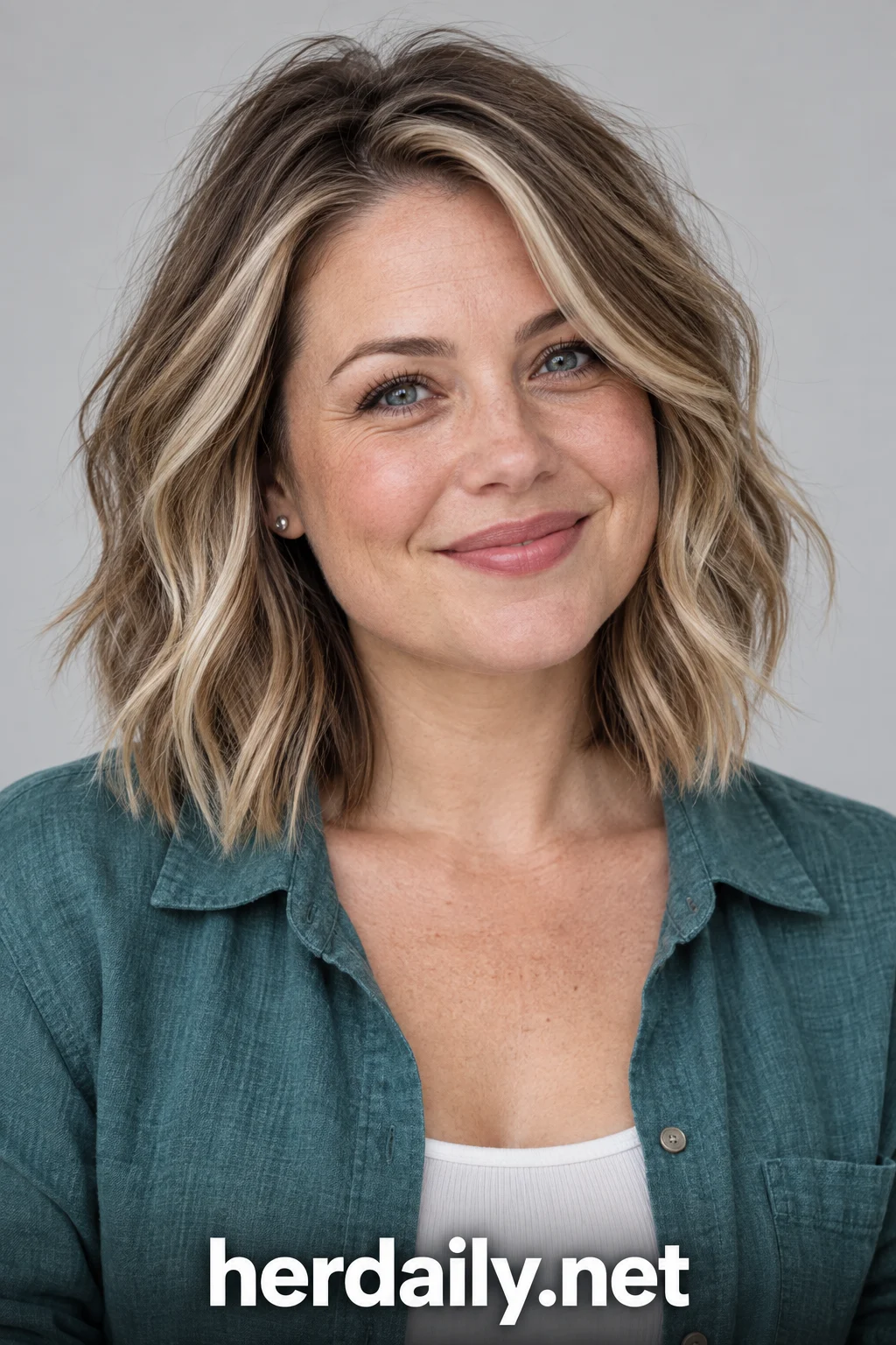 hairstyles for round faces 11 textured lob face framing high