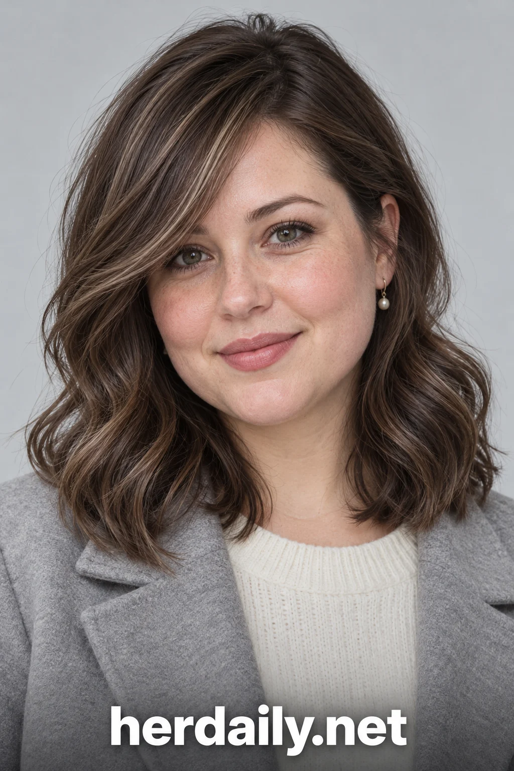 hairstyles for round faces 16 espresso waves long side fring