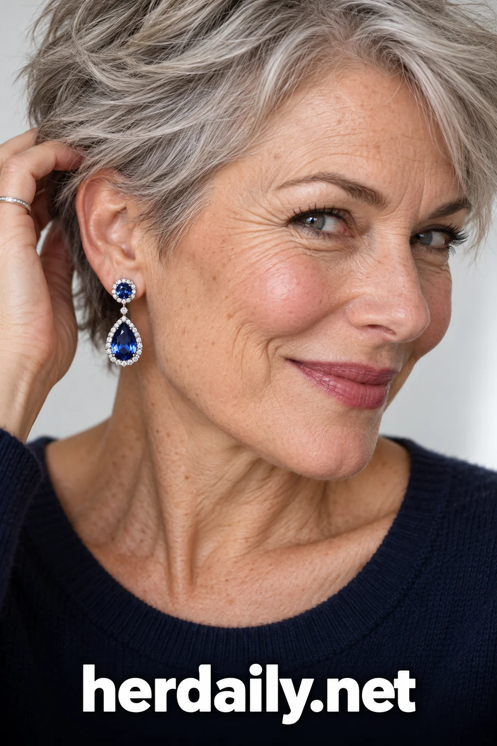 jewelry for women over 50 07 sapphire cluster drop earrings