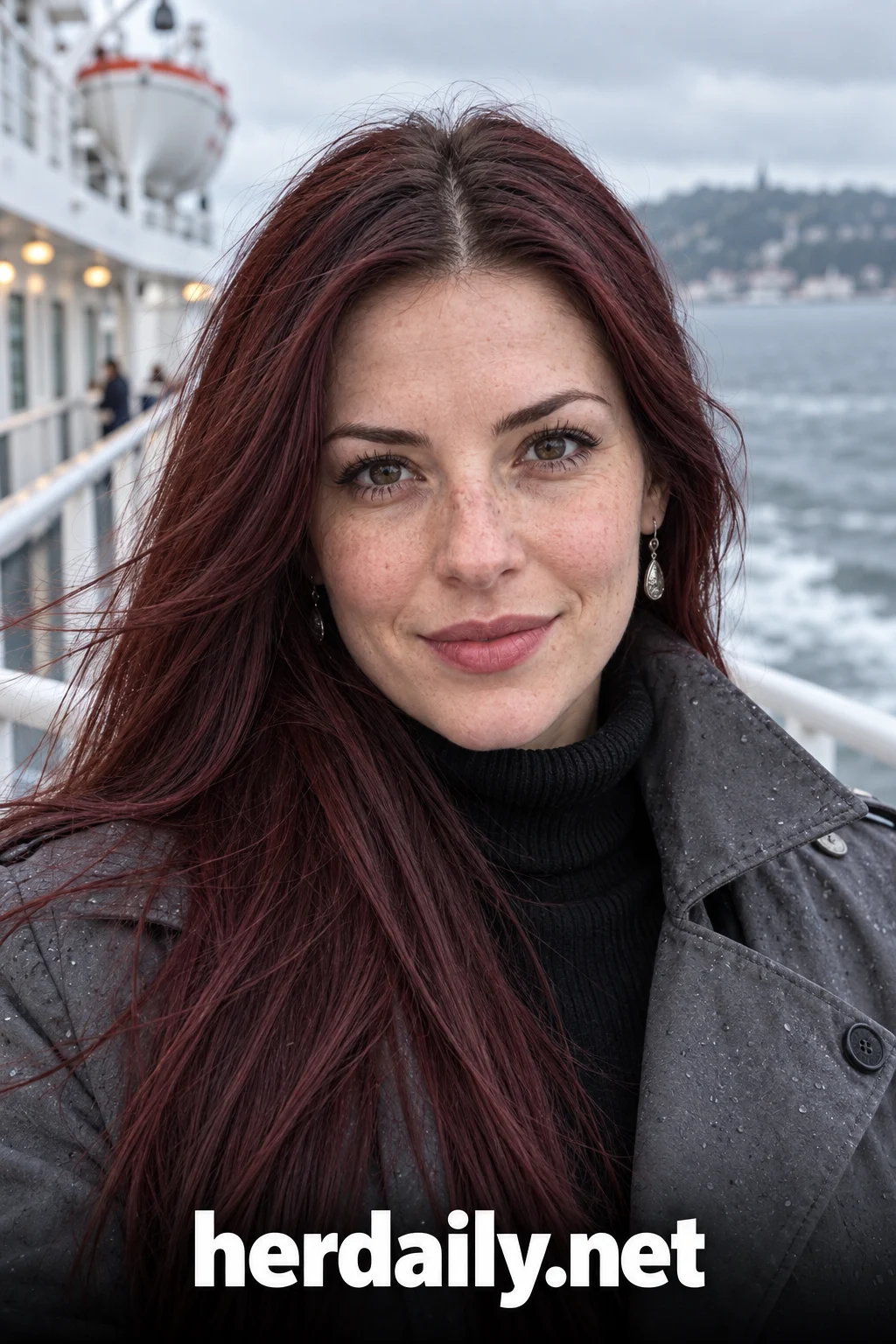 mahogany hair color 04 long burgundy hair ferry deck