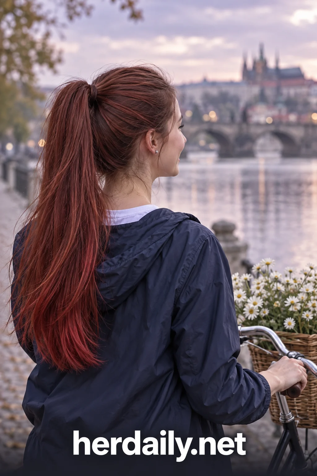 mahogany hair color 18 high ponytail riverside bicycle