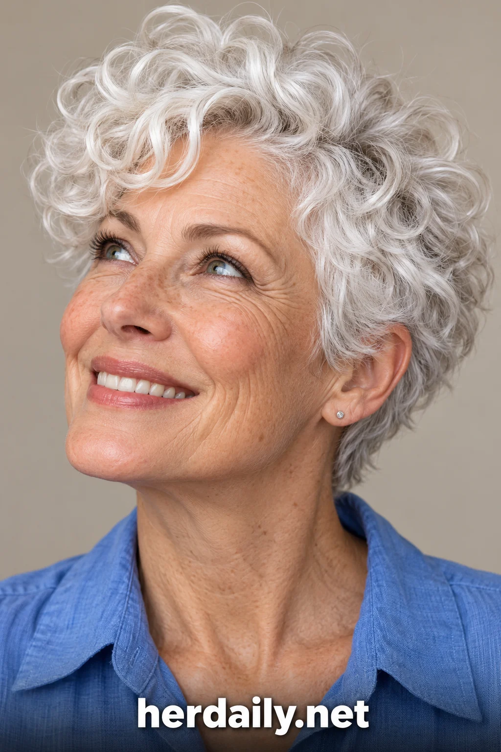 over 50 curly hairstyles for women 14 white curly pixie long