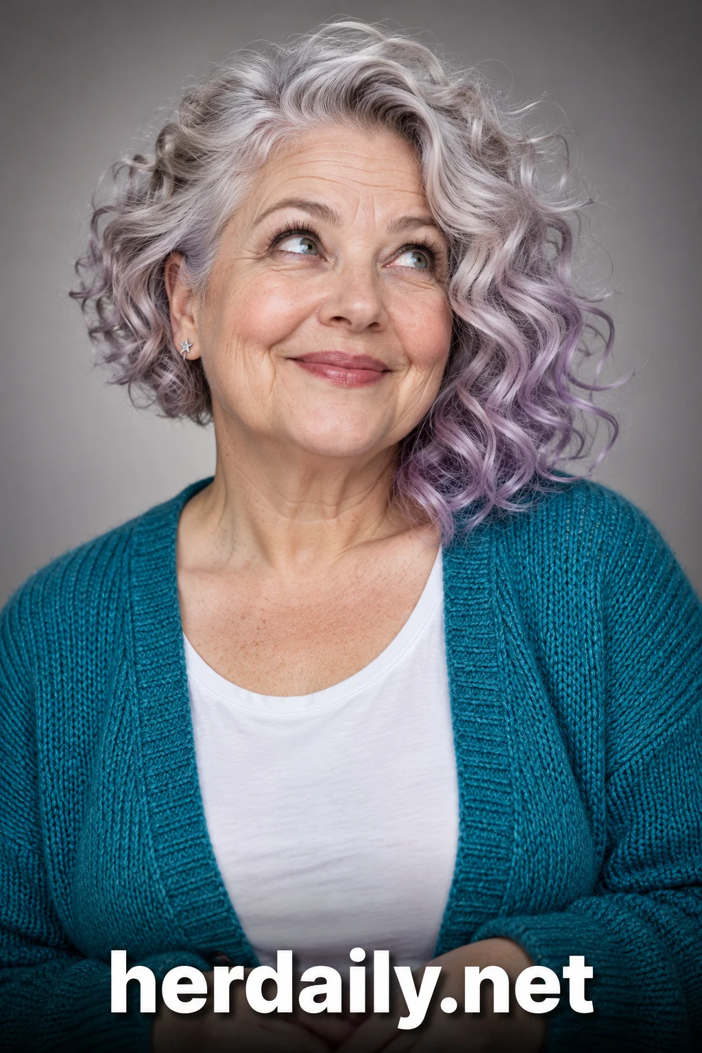 over 50 curly hairstyles for women 20 icy silver lavender cu