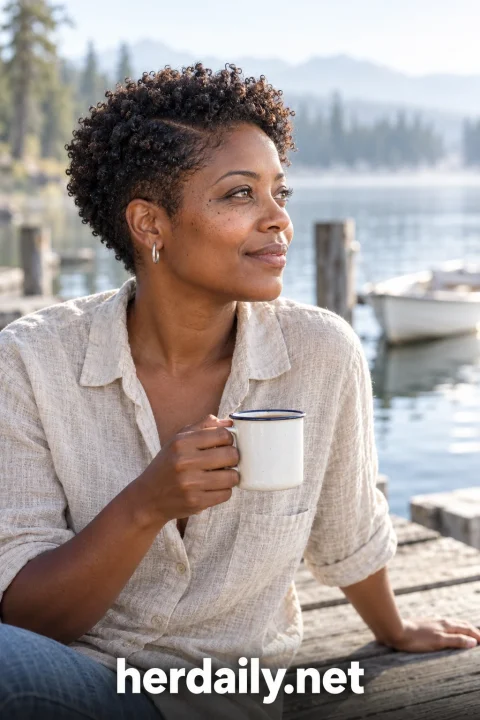 short natural hair styles tapered coily crop lakeside dock