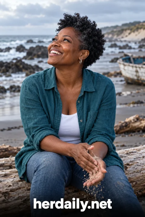 short natural haircuts for black females tapered coil crop beach