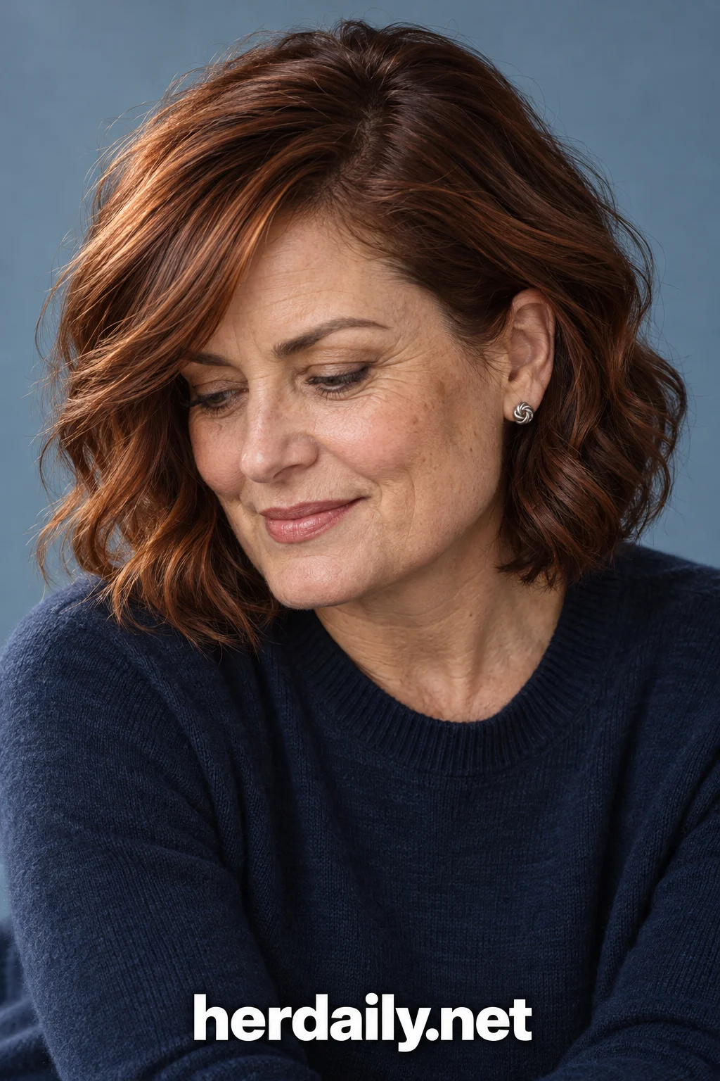 square face hairstyles over 50 09 auburn wavy bob side bangs