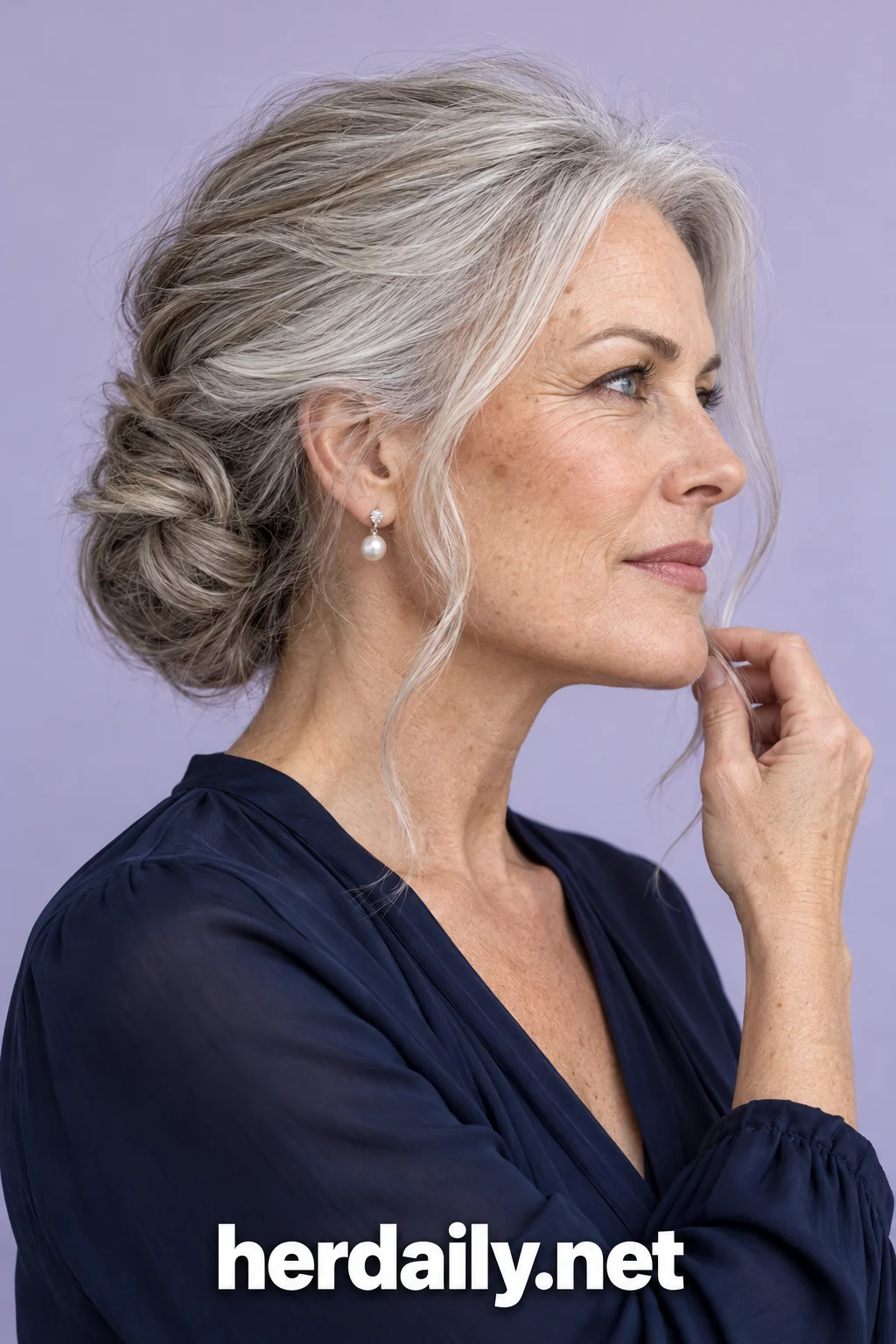 square face hairstyles over 50 13 silver low chignon face te