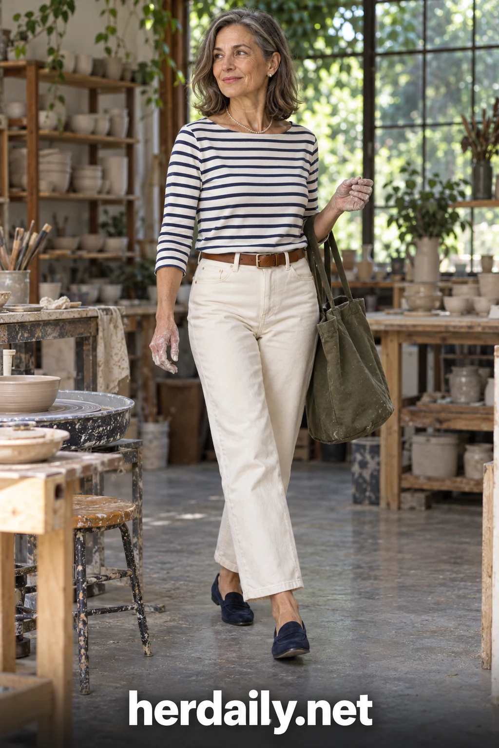 t shirts for women over 50 04 breton stripe tee ecru jeans
