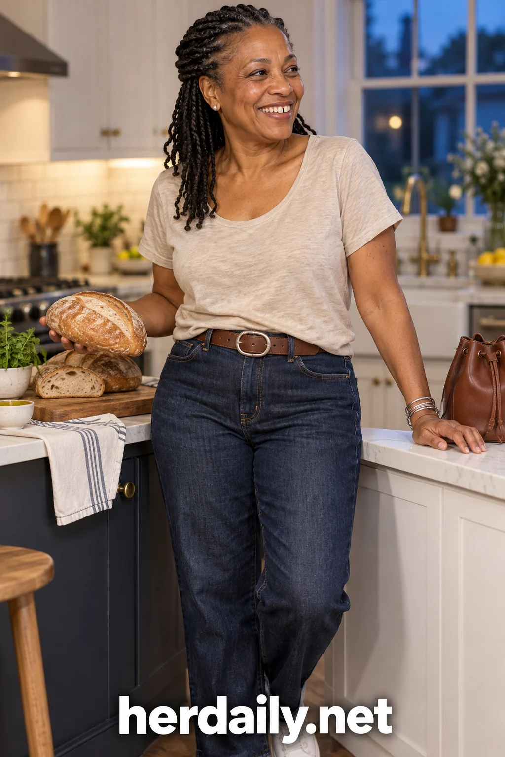 t shirts for women over 50 12 oatmeal tee dark denim