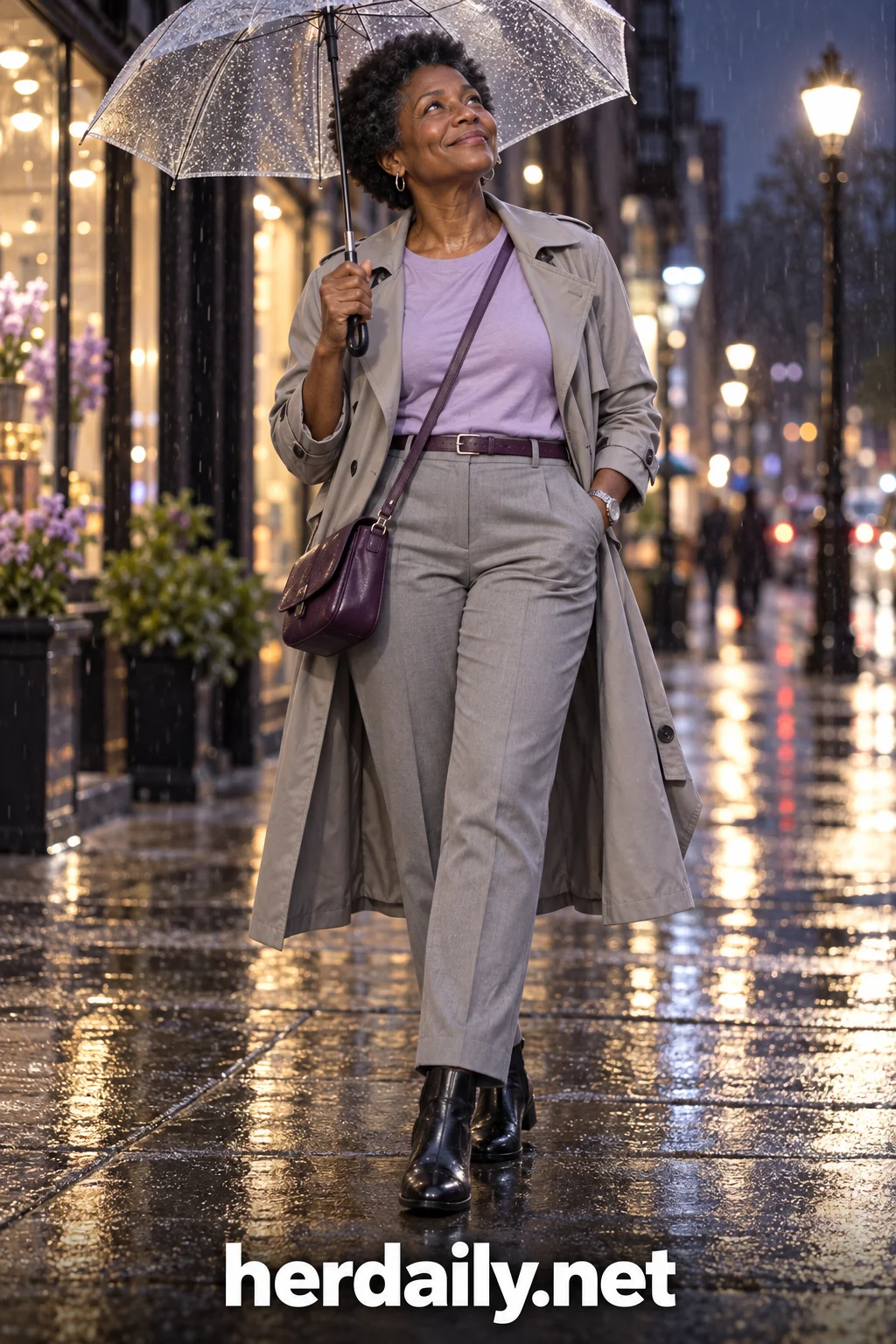 t shirts for women over 50 15 lilac tee dove gray trench