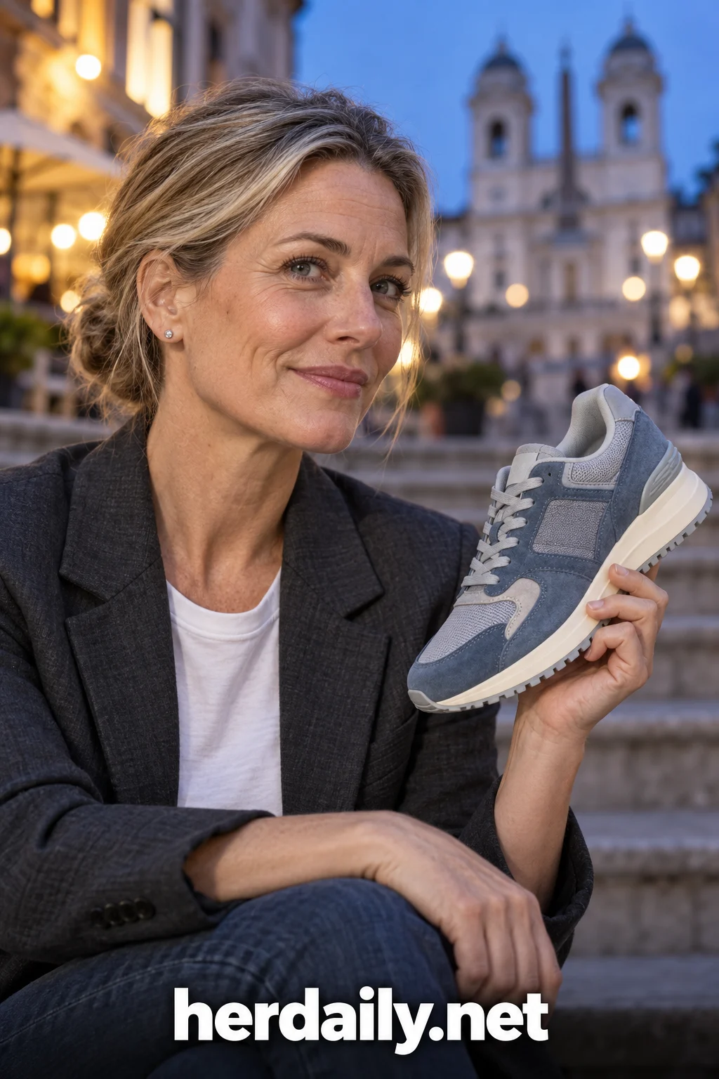 walking sneakers for older women 10 slate blue suede retro r