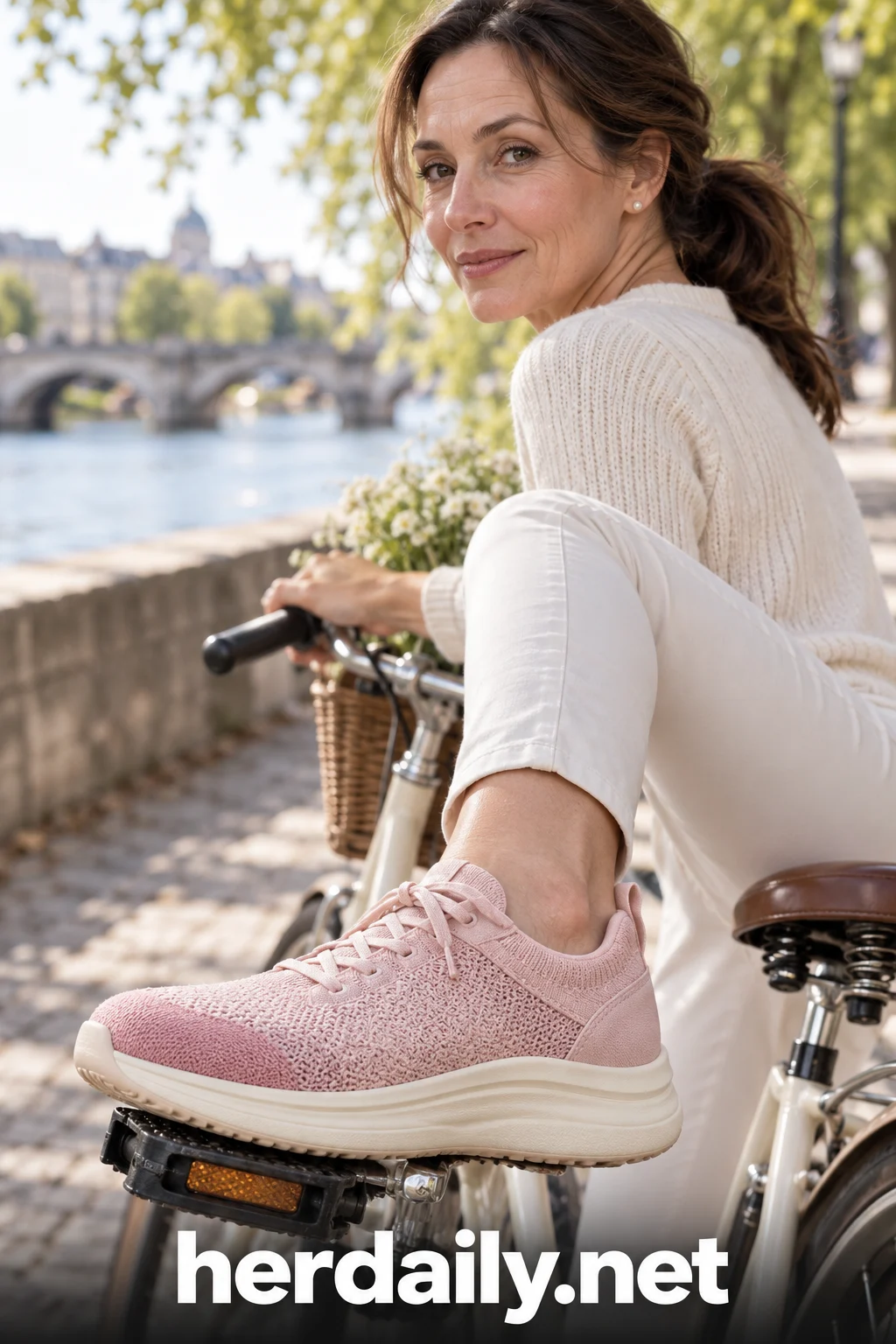 walking sneakers for older women 13 blush pink knit memory f